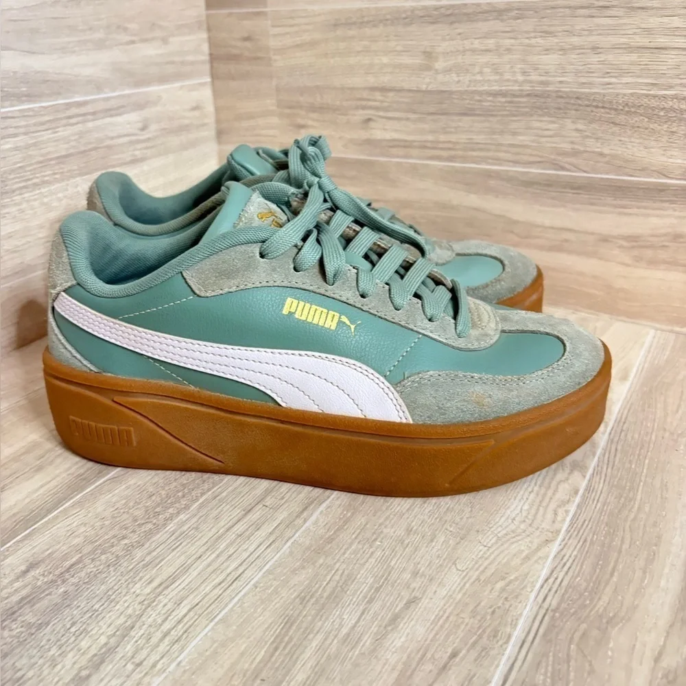 Puma Club II Era Platform Sneaker Green Moon-Lilac Frost